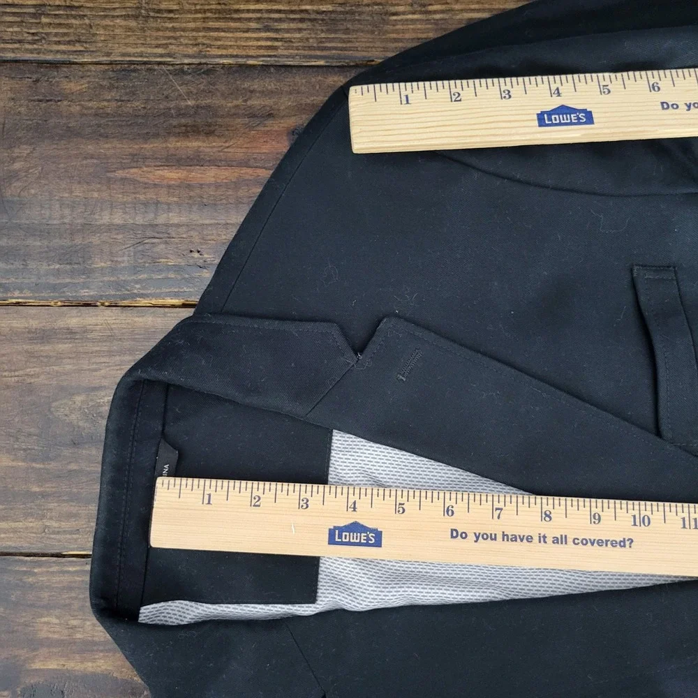 Banana Republic Men's Sport Coat Blazer Two Button Black800 Cotton Blend‎ 44R